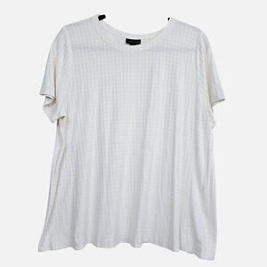 J.Jill Wearever Collection Ivory Waffle Knit L Soft Stretchy Comfy Closet Staple